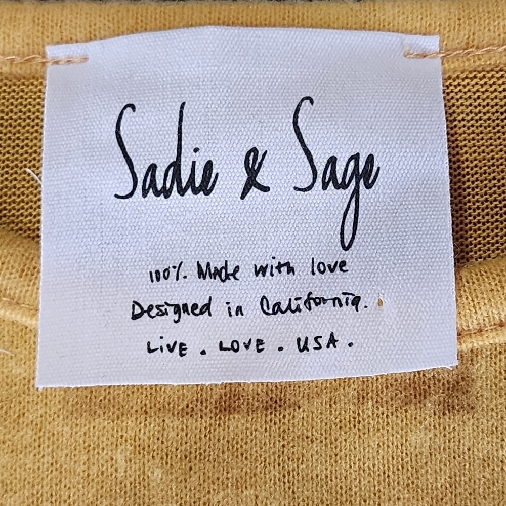 Sadie & Sage GRL PWR Yellow Black Sweatshirt Size S Casual Graphic Long Sleeve - Picture 7 of 8